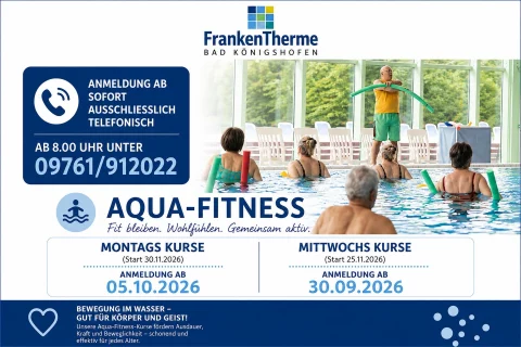 Anmeldung Kurse in der FrankenTherme